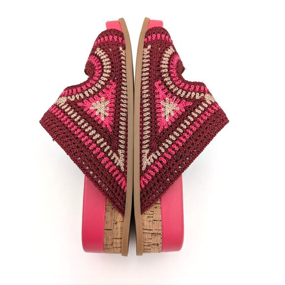 Dolce Vita Ralli Women's Wedge Knit Sandals Double Strap Slide Pink Size US6.5 - Picture 6 of 9